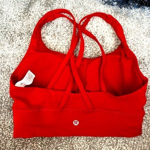lululemon Red Energy Bra Long Line sports bra size 4